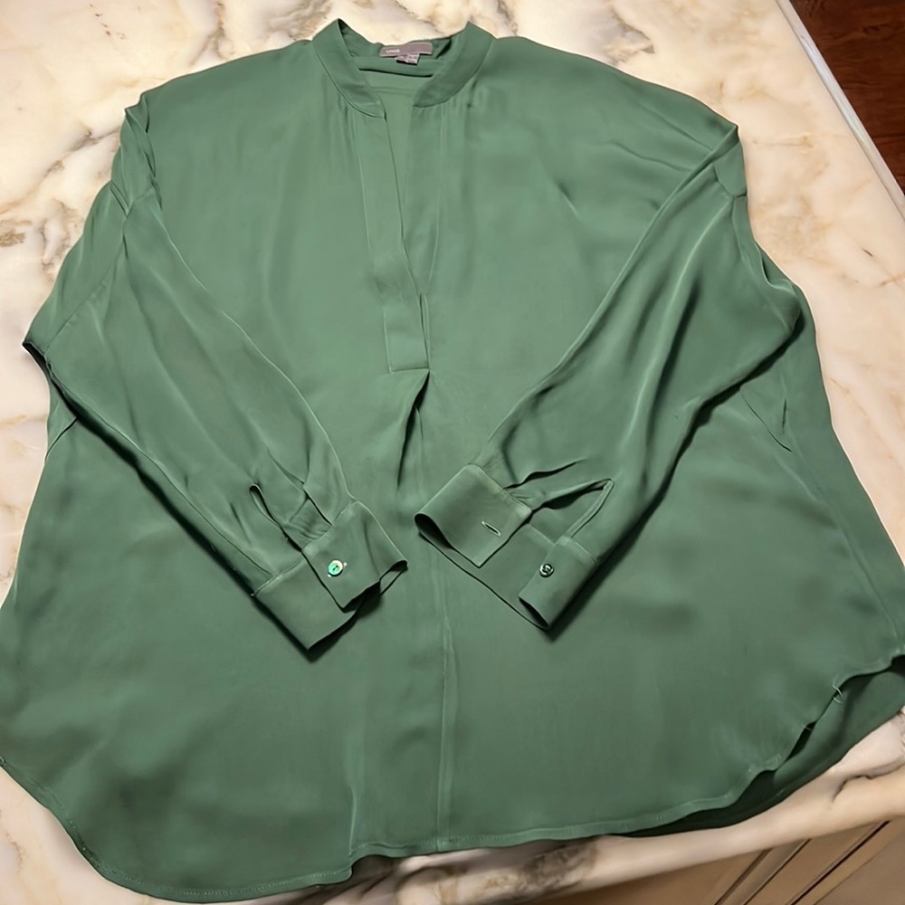 Vince placket silk shirt